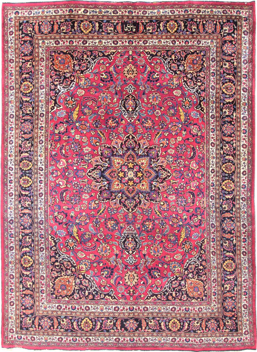 Persian Rug Mashhad Patina 335x243 335x243, Oriental Carpet Knotted by hand