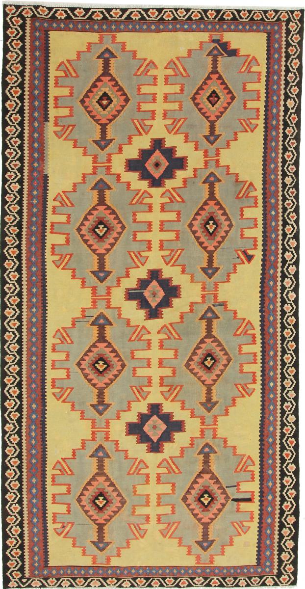 Persian Rug Kilim Fars Azerbaijan Antique 10'2"x5'5" 10'2"x5'5", Persian Rug Woven by hand