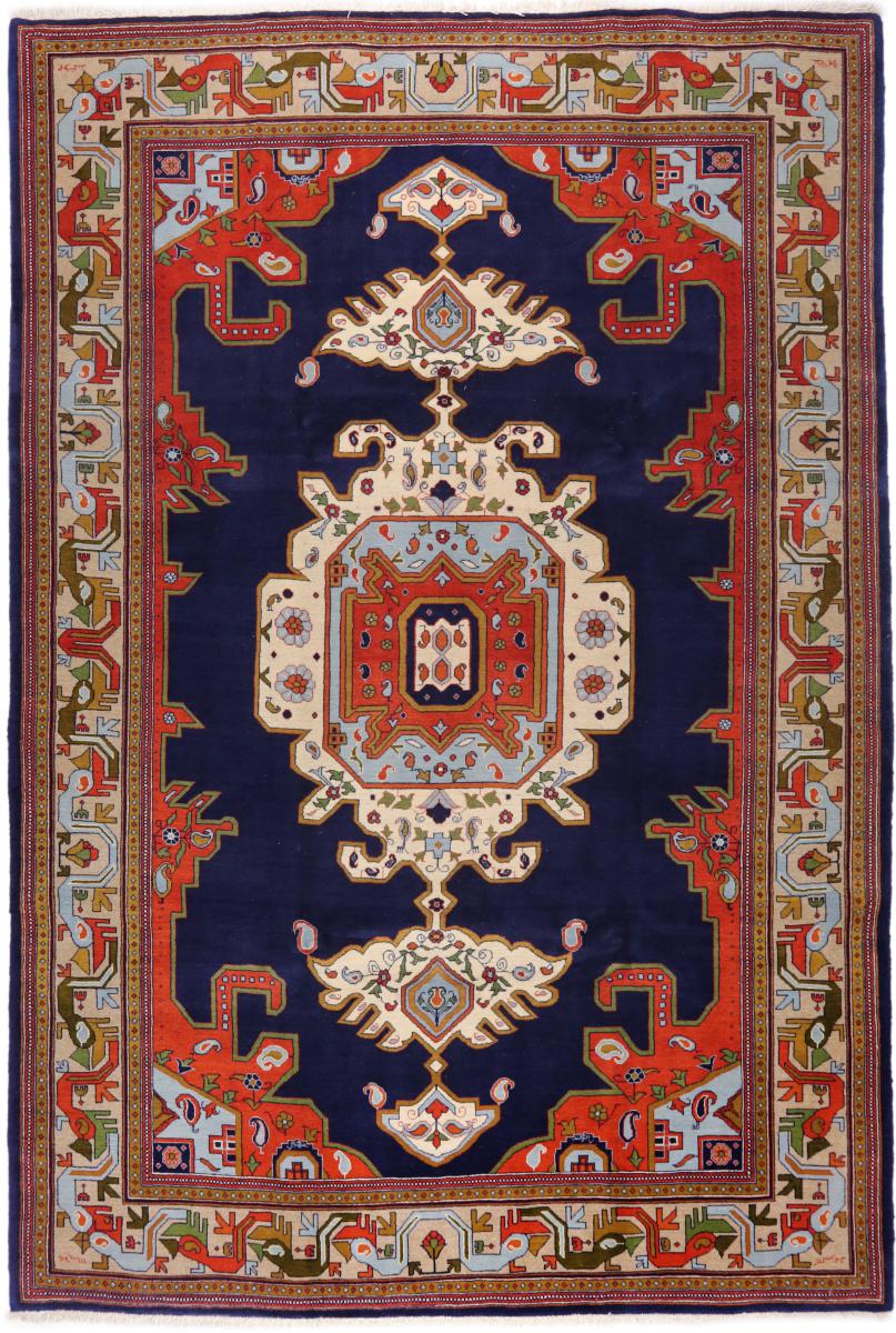 Persisk tæppe Heriz Antikke 316x217 316x217, Persisk tæppe Knyttet i hånden