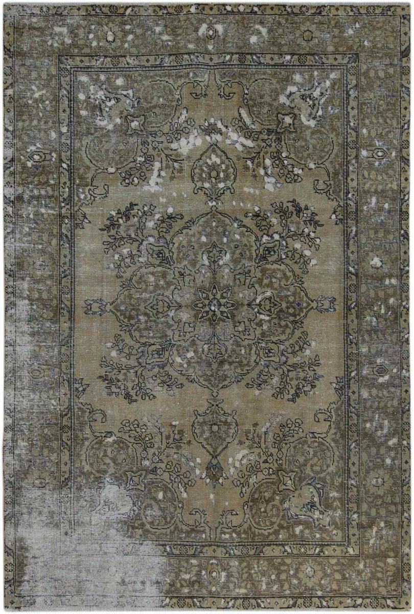 Persian Rug Vintage 9'4"x6'4" 9'4"x6'4", Persian Rug Knotted by hand