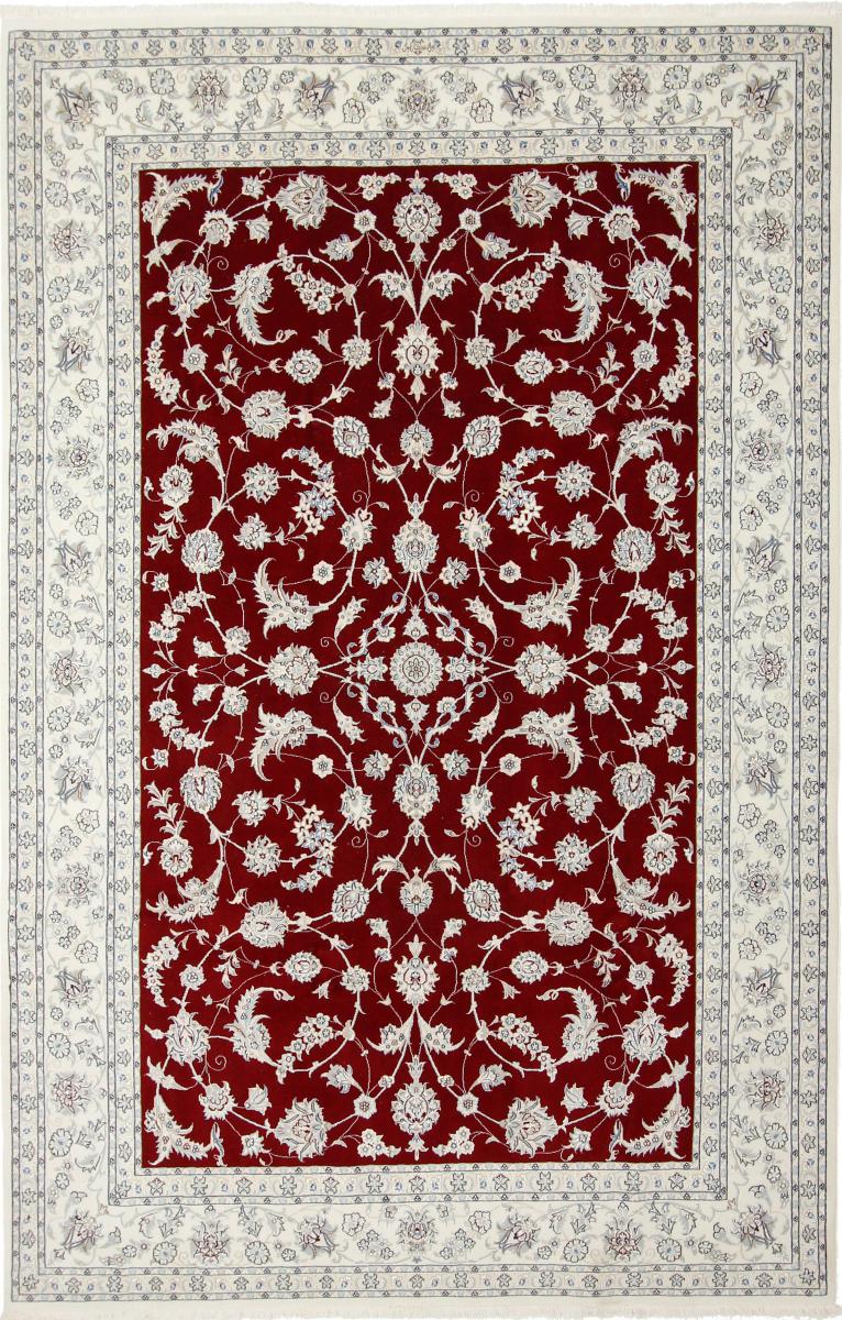 Persian Rug Nain 9La Sherkat Signed 9'11"x6'6" 9'11"x6'6", Persian Rug Knotted by hand