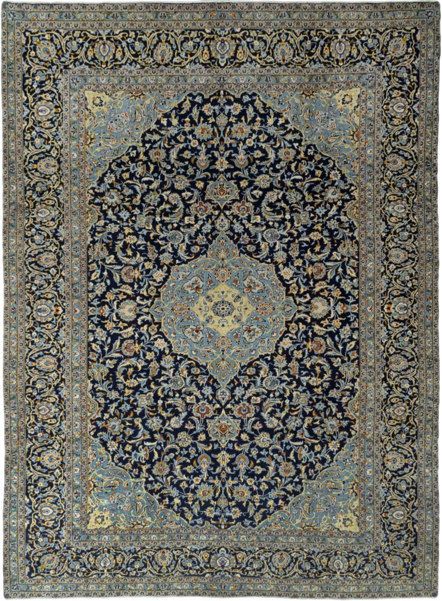 Tapis persan Kashan 13'5"x9'9" 13'5"x9'9", Tapis persan Noué à la main