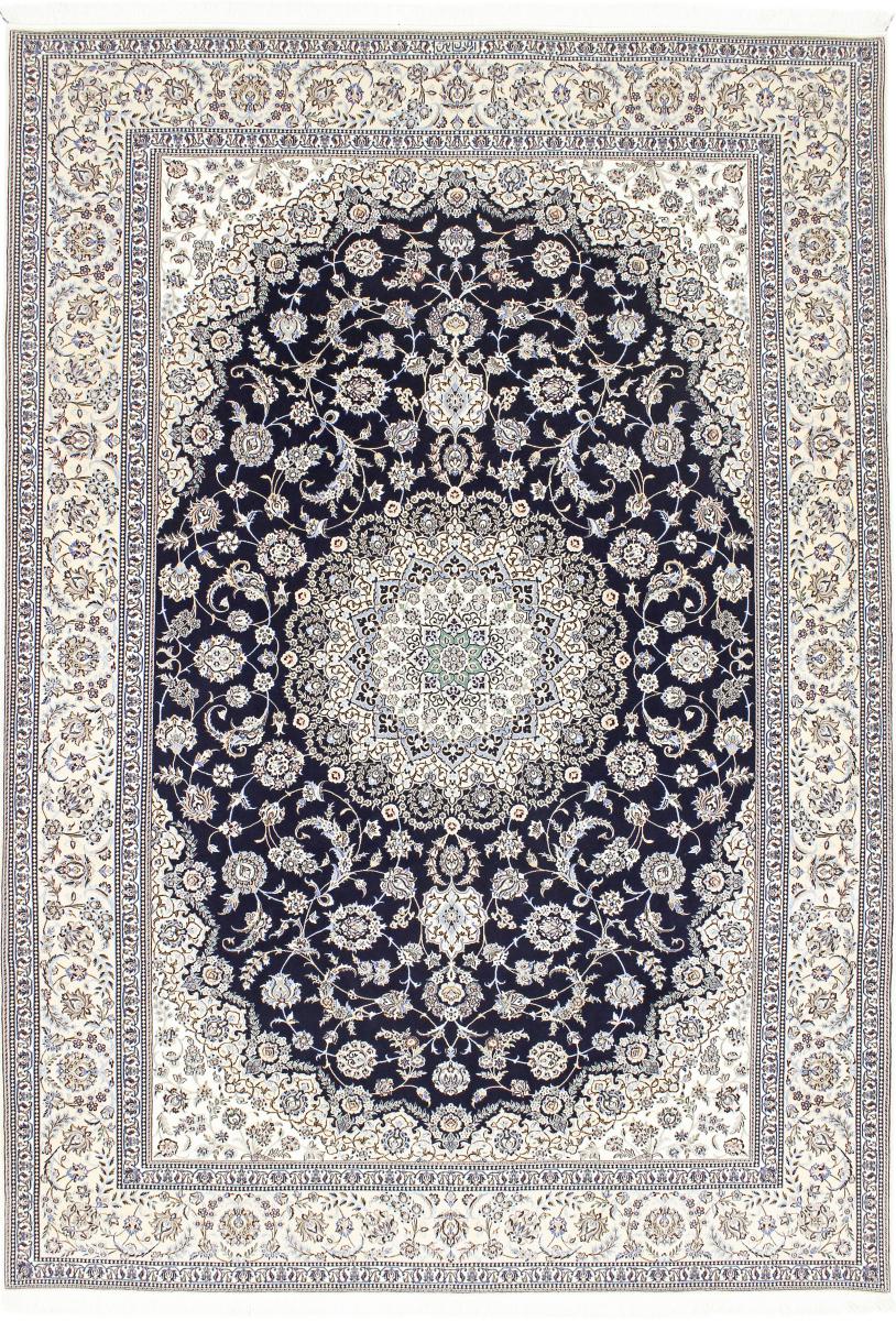 Persian Rug Nain 6La Habibian 10'4"x7'3" 10'4"x7'3", Persian Rug Knotted by hand