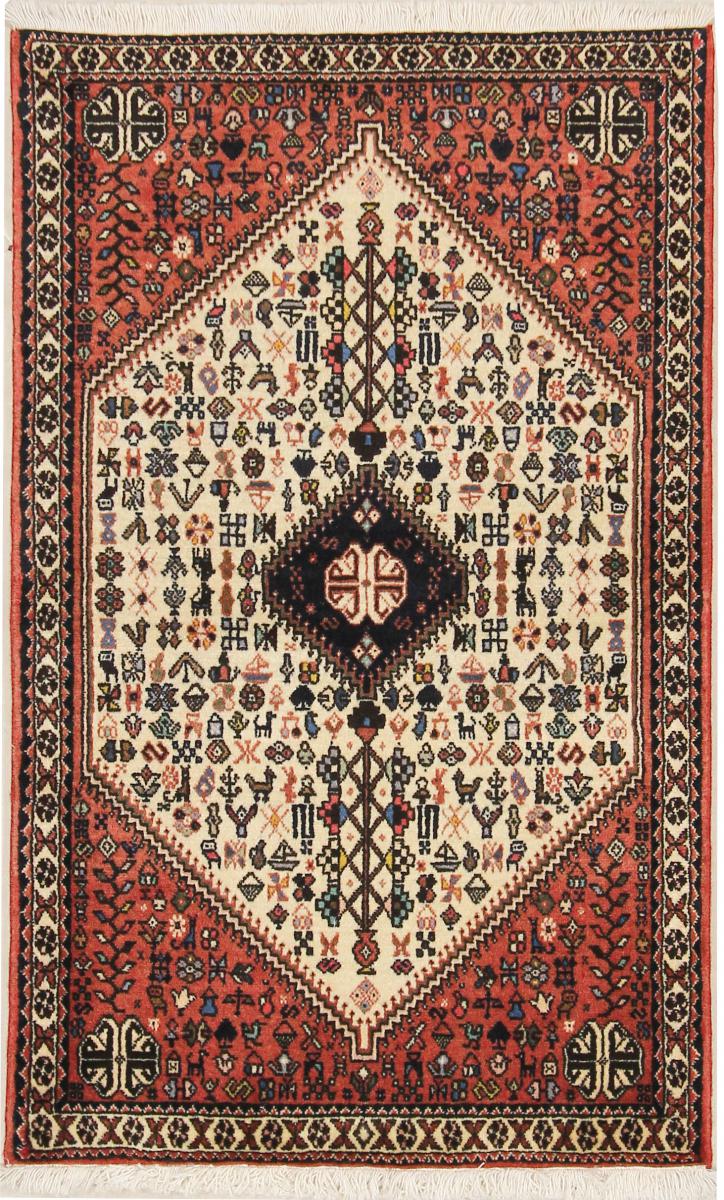 Persian Rug Abadeh 4'2"x2'7" 4'2"x2'7", Persian Rug Knotted by hand