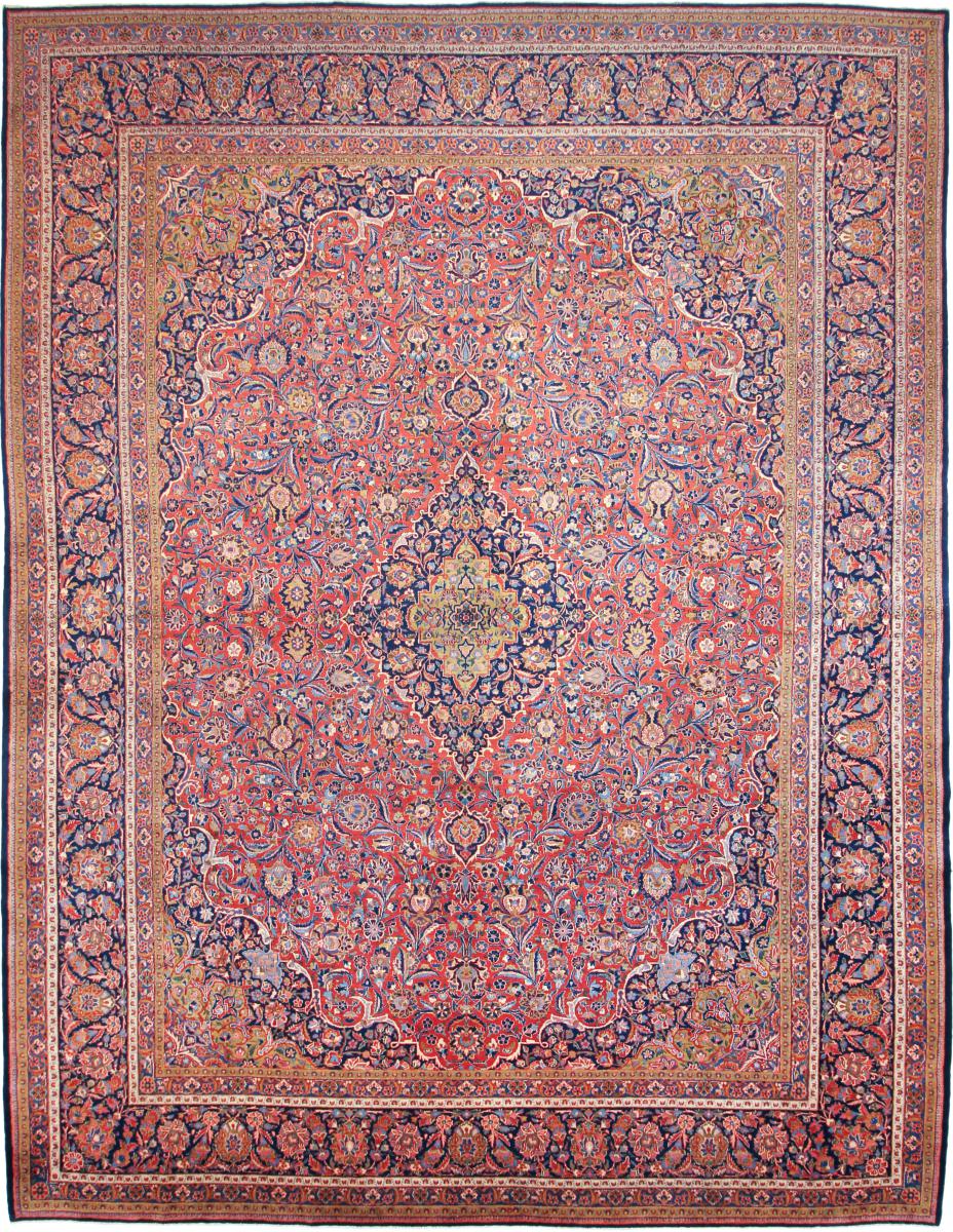 Perzsa szőnyeg Kashan Antik 13'1"x9'10" 13'1"x9'10", Perzsa szőnyeg Kézzel csomózva