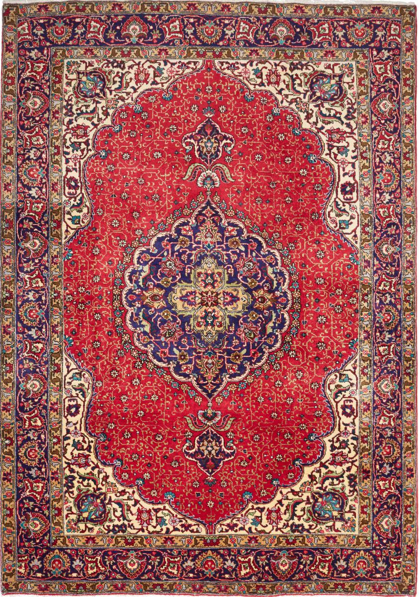 Persian Rug Tabriz 9'7"x6'7" 9'7"x6'7", Persian Rug Knotted by hand