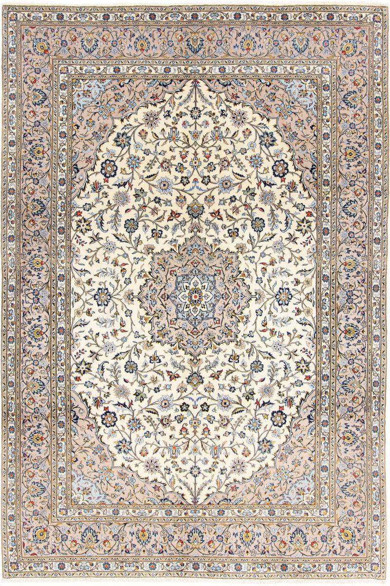  ペルシャ絨毯 カシャン 9'8"x6'6" 9'8"x6'6",  ペルシャ絨毯 手織り