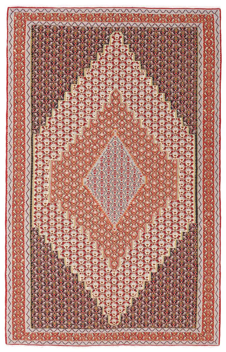 Perzisch tapijt Kilim Fars Senneh 8'2"x5'0" 8'2"x5'0", Perzisch tapijt Handgeknoopte