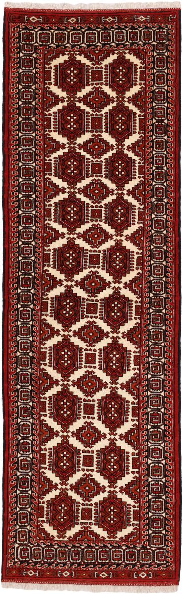 Περσικό χαλί Turkaman 9'9"x2'9" 9'9"x2'9", Περσικό χαλί Οι κόμποι έγιναν με το χέρι