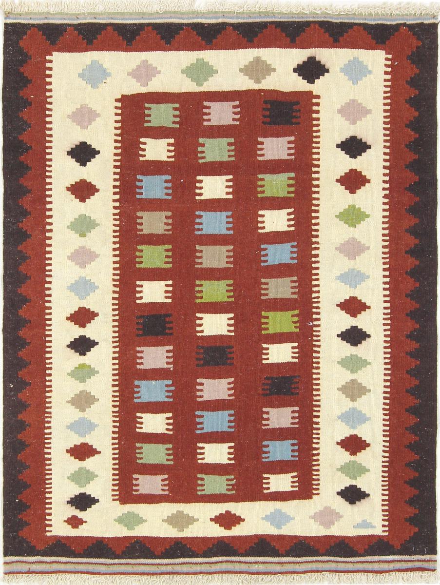 Tapis persan Kilim Fars 4'6"x3'5" 4'6"x3'5", Tapis persan Tissé à la main