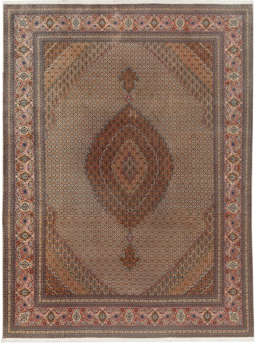 Persian Rug Tabriz 50Raj Mahi 13'0"x10'0" 13'0"x10'0", Persian Rug Knotted by hand
