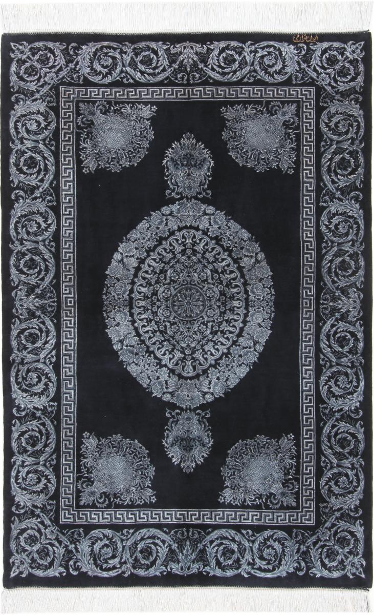 Perzisch tapijt Qum Zijde Signed 148x98 148x98, Perzisch tapijt Handgeknoopte