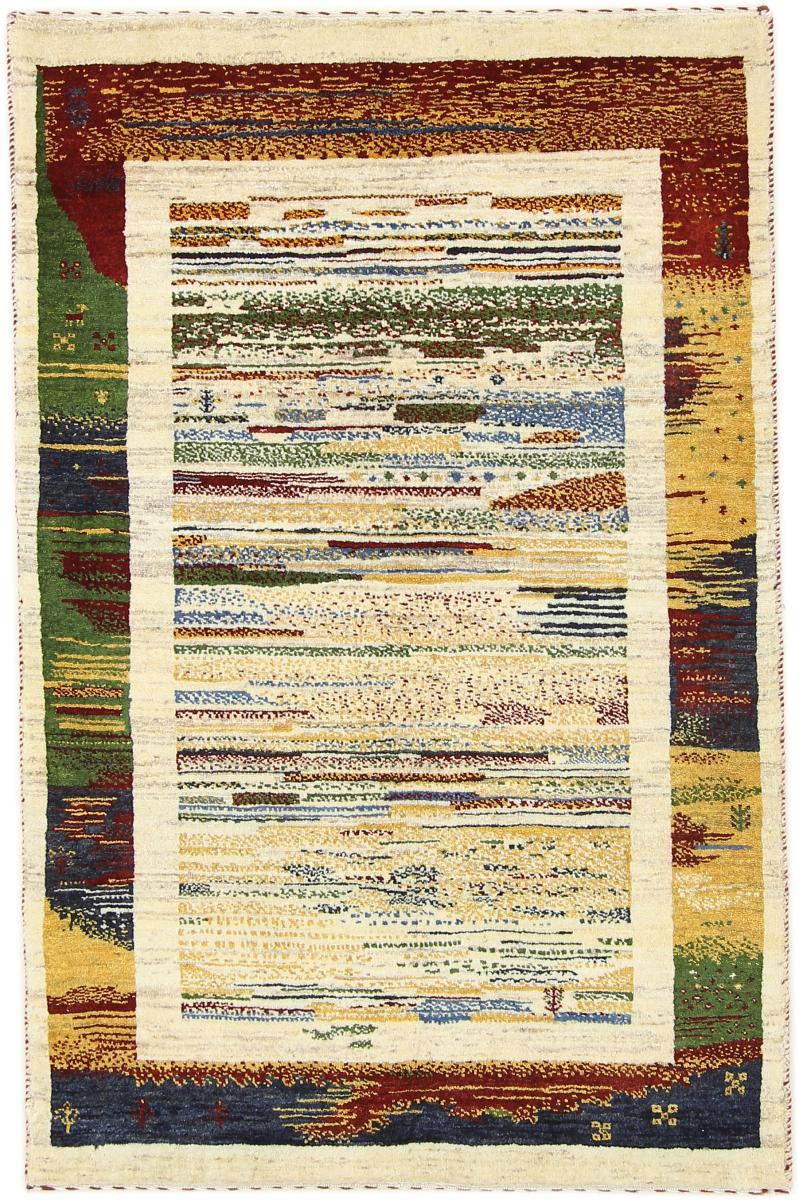 Perzisch tapijt Perzisch Gabbeh Loribaft Nature 129x84 129x84, Perzisch tapijt Handgeknoopte