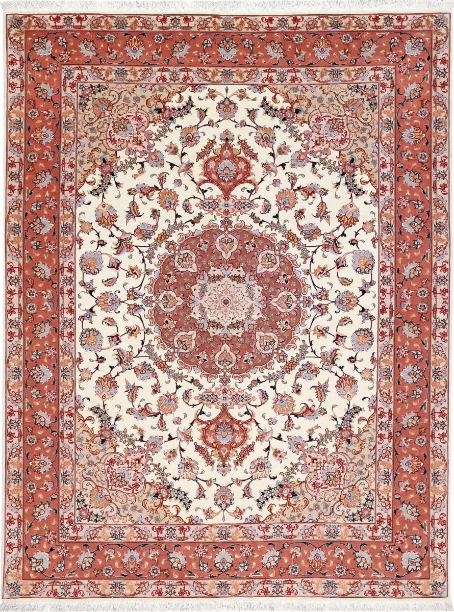 Persian Rug Tabriz 50Raj 6'7"x4'11" 6'7"x4'11", Persian Rug Knotted by hand