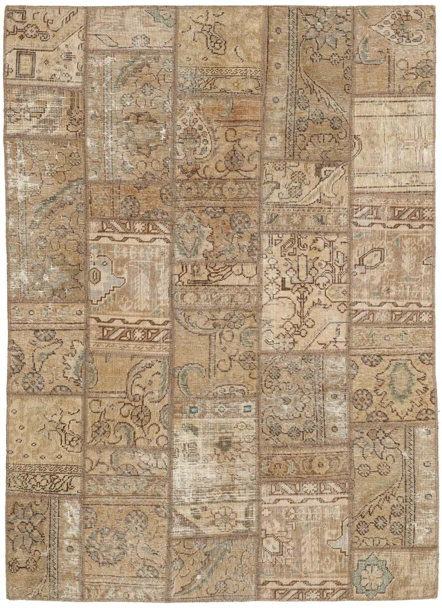 Persian Rug Patchwork 6'7"x4'8" 6'7"x4'8", Persian Rug Knotted by hand