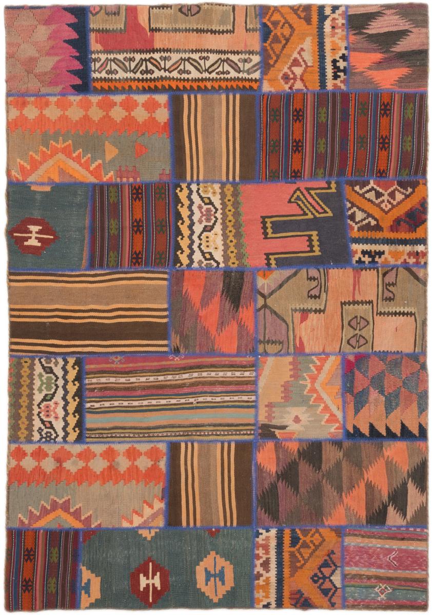  ペルシャ絨毯 キリム パッチワーク 210x145 210x145,  ペルシャ絨毯 手織り