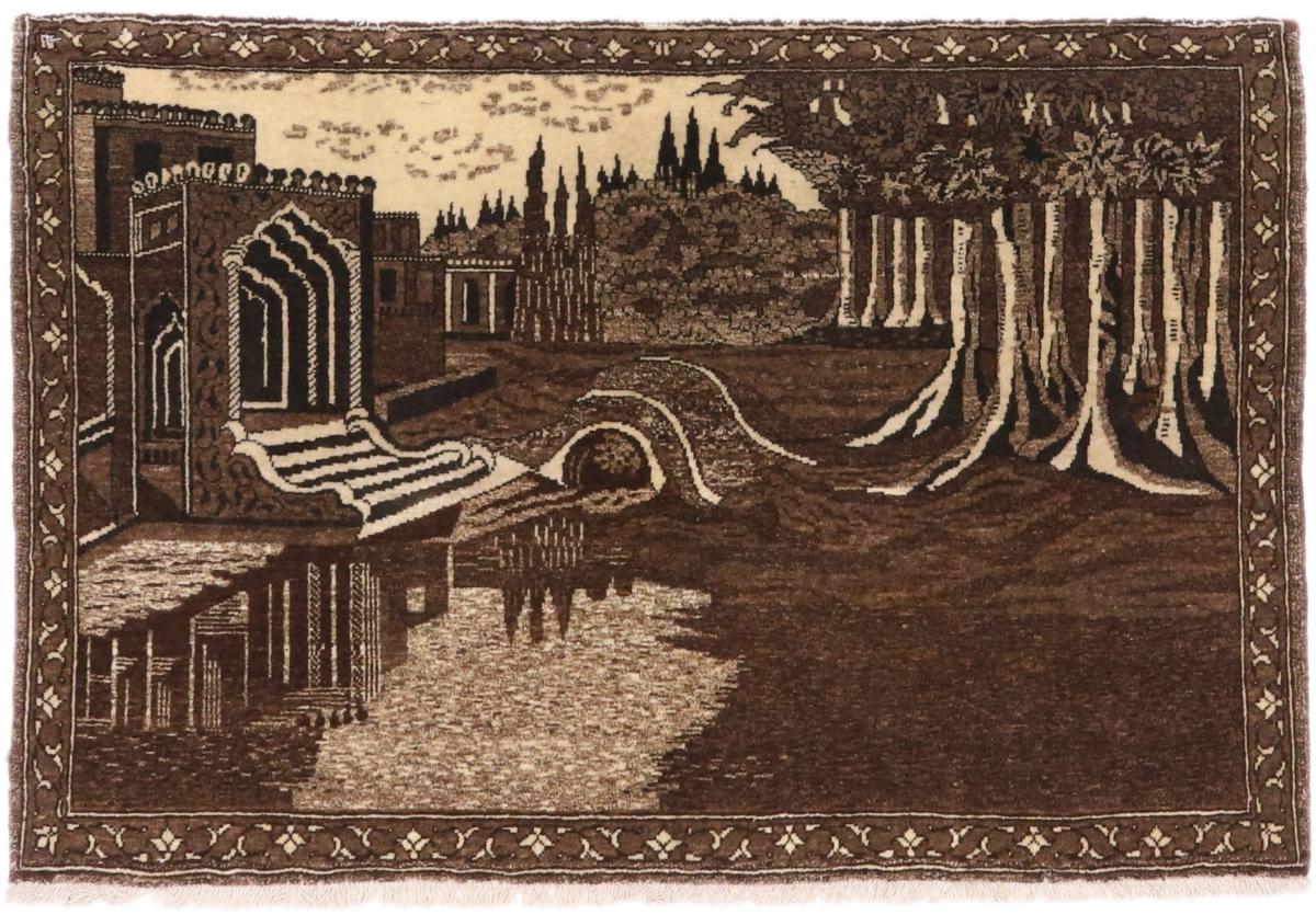 Persialainen matto Keshan Antiikki 3'8"x2'6" 3'8"x2'6", Persialainen matto Solmittu käsin