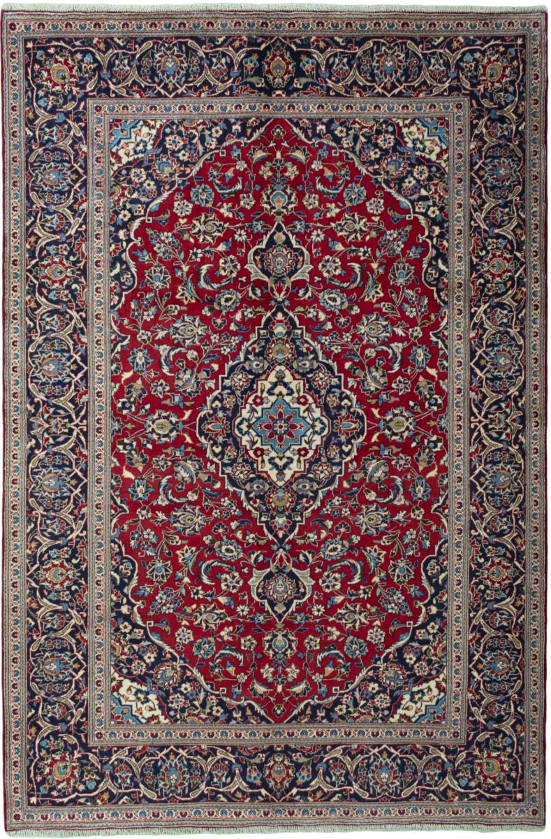 Persian Rug Keshan 9'7"x6'4" 9'7"x6'4", Persian Rug Knotted by hand