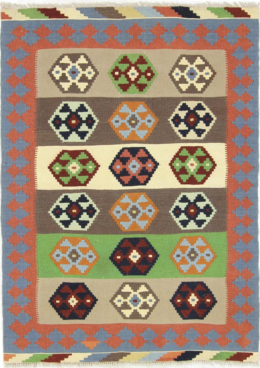 Persian Rug Kilim Fars 4'6"x3'4" 4'6"x3'4", Persian Rug Woven by hand
