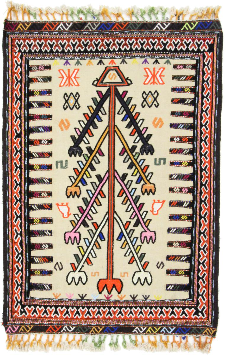 Persian Rug Kilim Fars 3'7"x2'6" 3'7"x2'6", Persian Rug Woven by hand