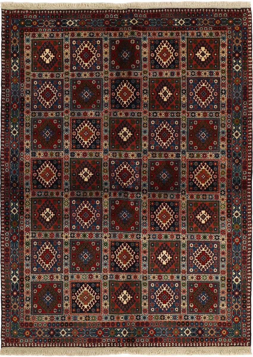 Persian Rug Yalameh 6'9"x4'11" 6'9"x4'11", Persian Rug Knotted by hand