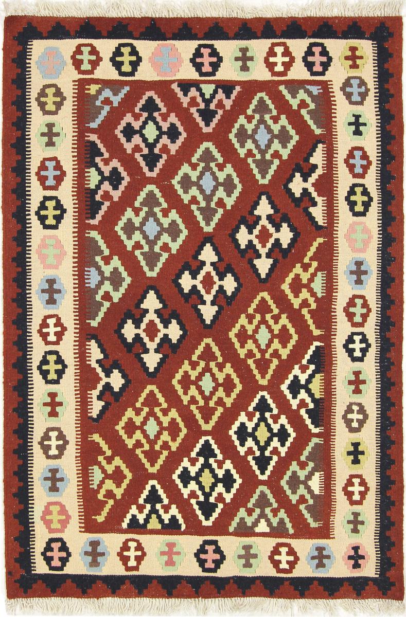 Tapis persan Kilim Fars 151x101 151x101, Tapis persan Tissé à la main