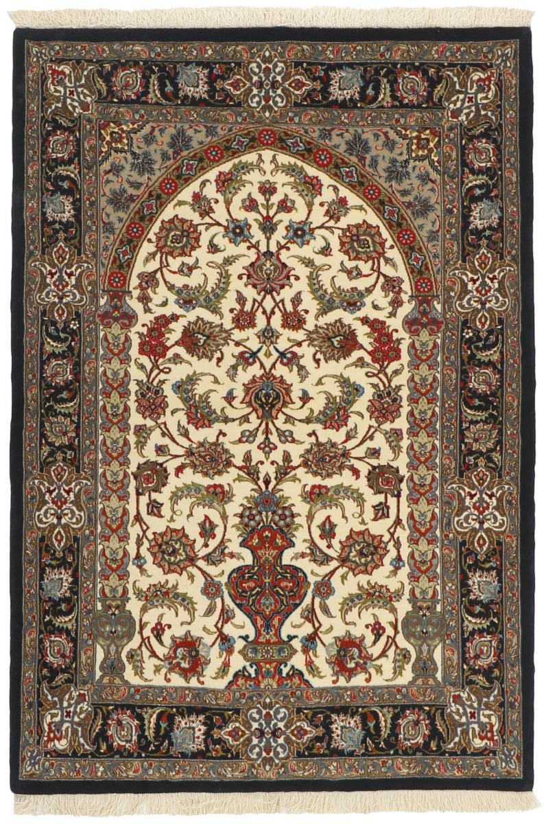 Persian Rug Eilam Silk Warp 4'11"x3'5" 4'11"x3'5", Persian Rug Knotted by hand