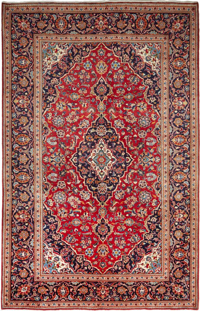 Tapis persan Kashan 302x197 302x197, Tapis persan Noué à la main