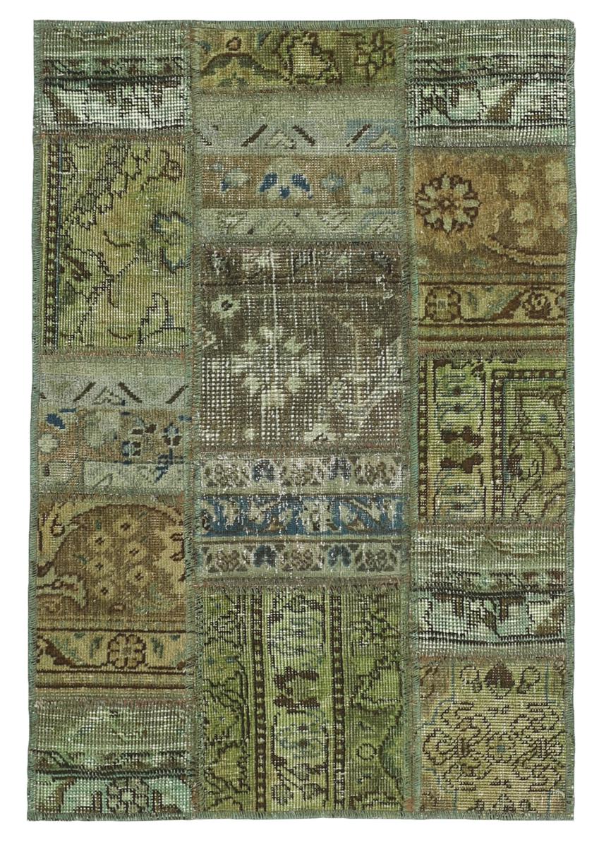  ペルシャ絨毯 パッチワーク 89x59 89x59,  ペルシャ絨毯 手織り
