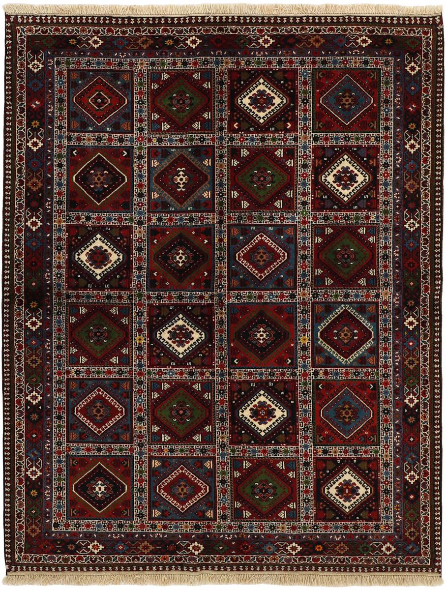 Persian Rug Yalameh 6'5"x5'0" 6'5"x5'0", Persian Rug Knotted by hand