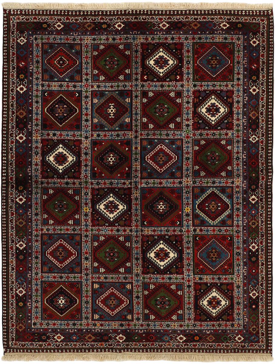 Tapis persan Yalameh 196x153 196x153, Tapis persan Noué à la main