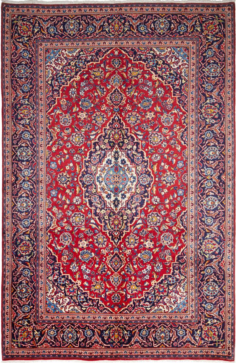 Tapis persan Kashan 9'10"x6'6" 9'10"x6'6", Tapis persan Noué à la main