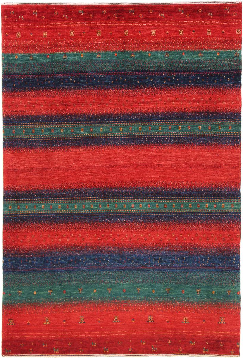 Persian Rug Persian Gabbeh Loribaft Atash 5'7"x3'10" 5'7"x3'10", Persian Rug Knotted by hand