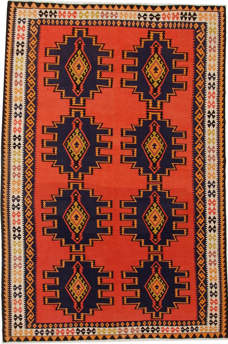 Alfombra persa Kilim Fars Azerbaijan Antiguo 291x195 291x195, Alfombra persa Tejido a mano