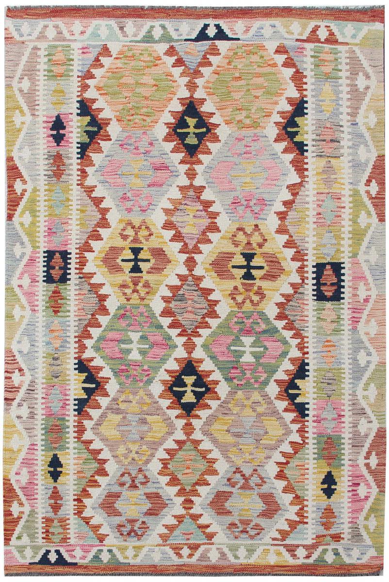 Afghan rug Kilim Afghan 6'2"x4'1" 6'2"x4'1", Persian Rug Woven by hand