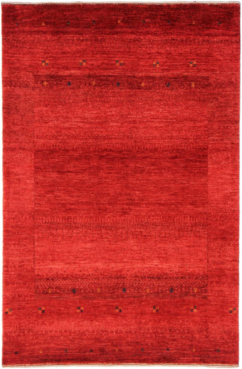 Persian Rug Persian Gabbeh Loribaft Nowbaft 4'11"x3'4" 4'11"x3'4", Persian Rug Knotted by hand