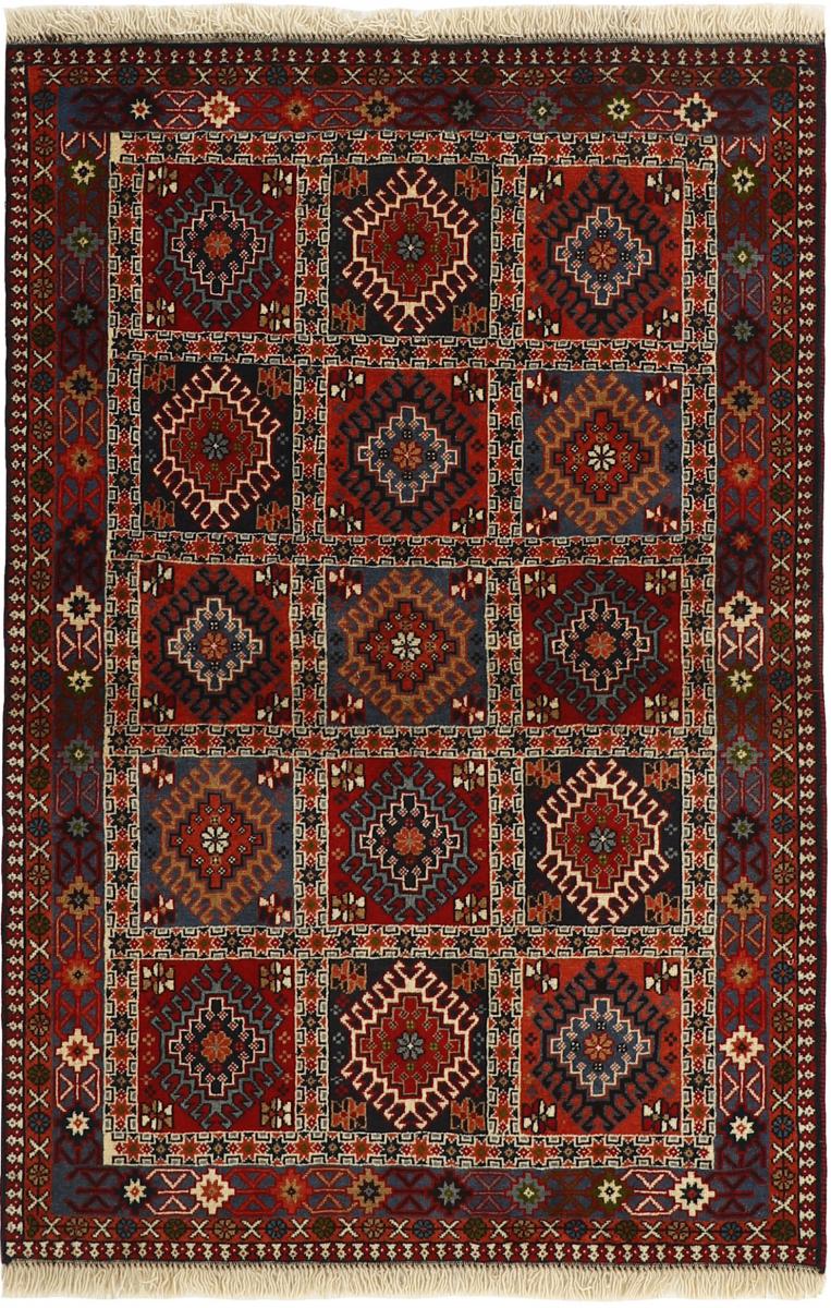 Tapis persan Yalameh 155x100 155x100, Tapis persan Noué à la main