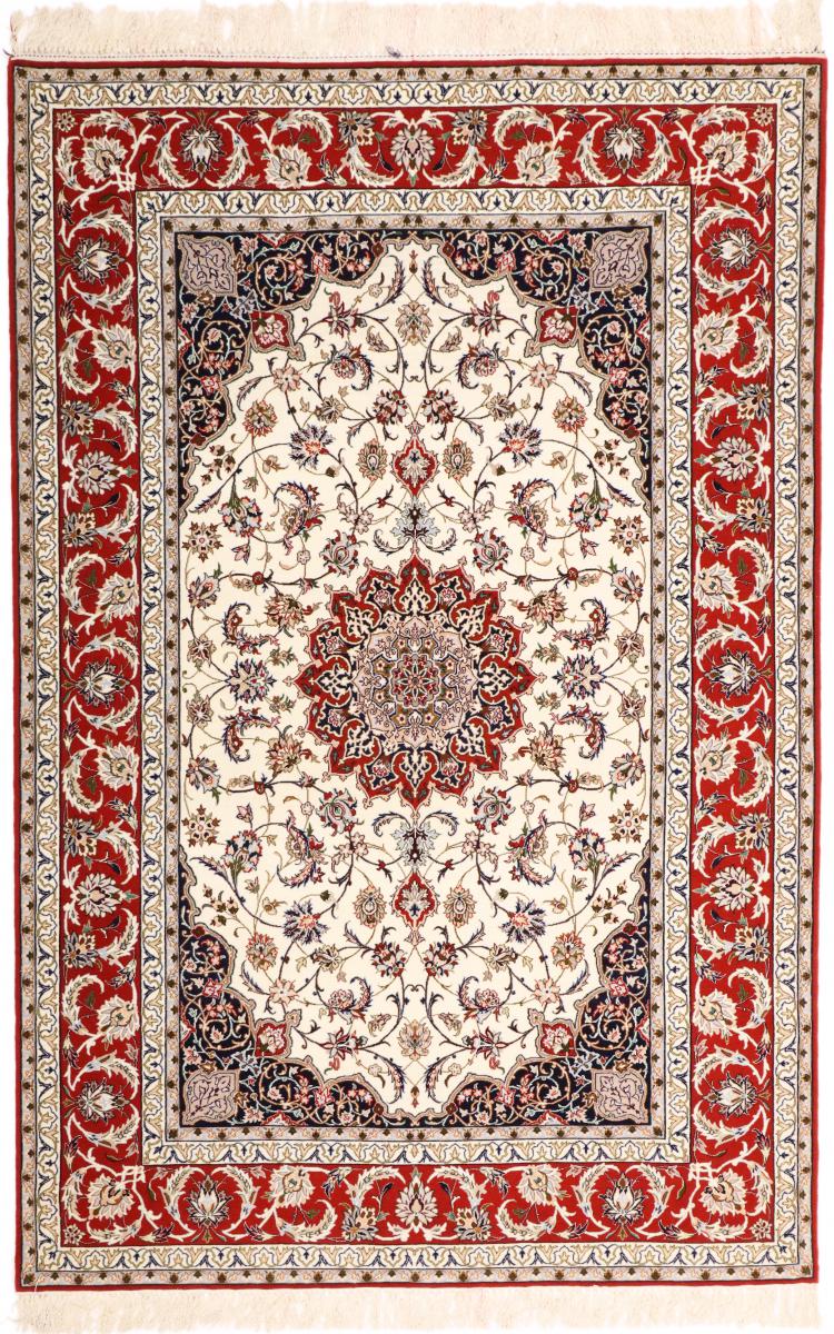 Persisk teppe Isfahan Silkerenning 8'0"x5'3" 8'0"x5'3", Persisk teppe Knyttet for hånd