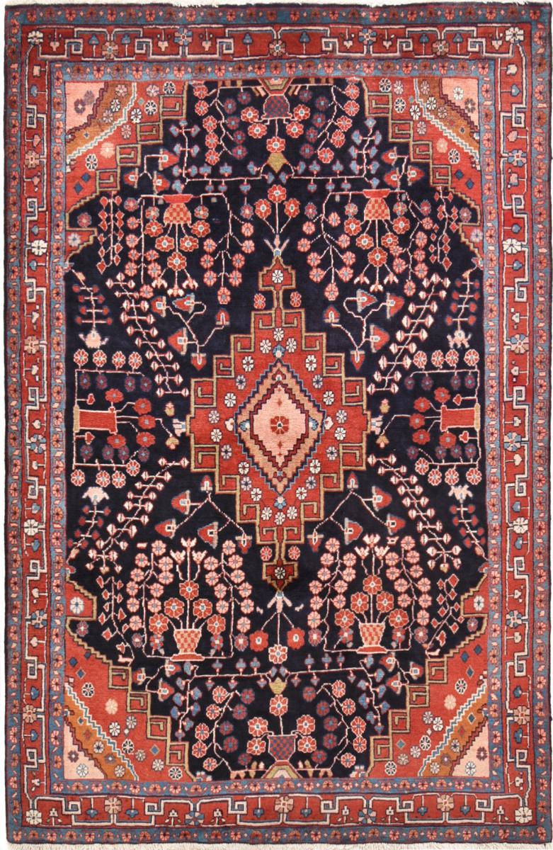 Persian Rug Jozan 6'10"x4'6" 6'10"x4'6", Persian Rug Knotted by hand