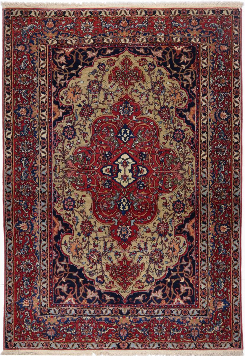 Persisk tæppe Isfahan Antikke 219x143 219x143, Persisk tæppe Knyttet i hånden