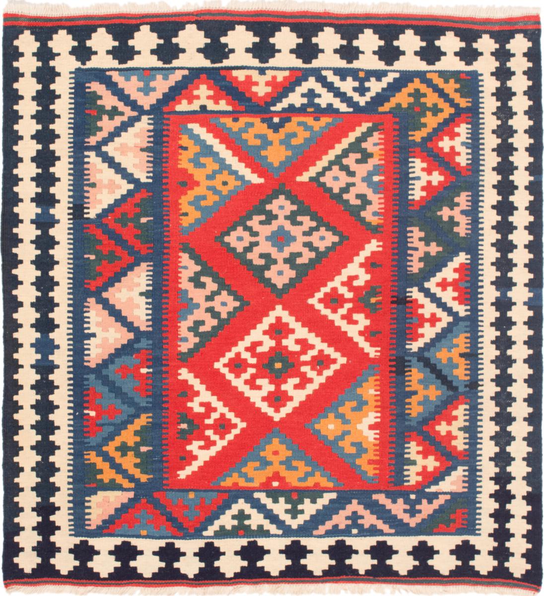 Alfombra persa Kilim Fars 106x104 106x104, Alfombra persa Tejido a mano