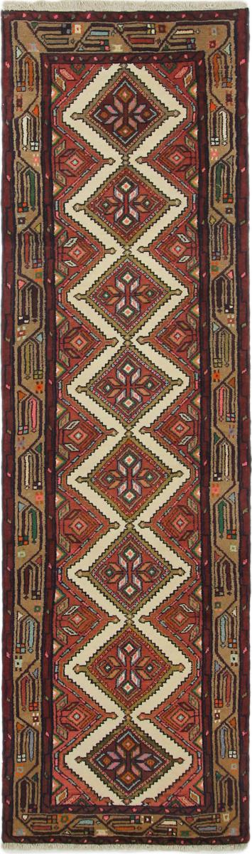 Persian Rug Hamadan 8'7"x2'7" 8'7"x2'7", Persian Rug Knotted by hand