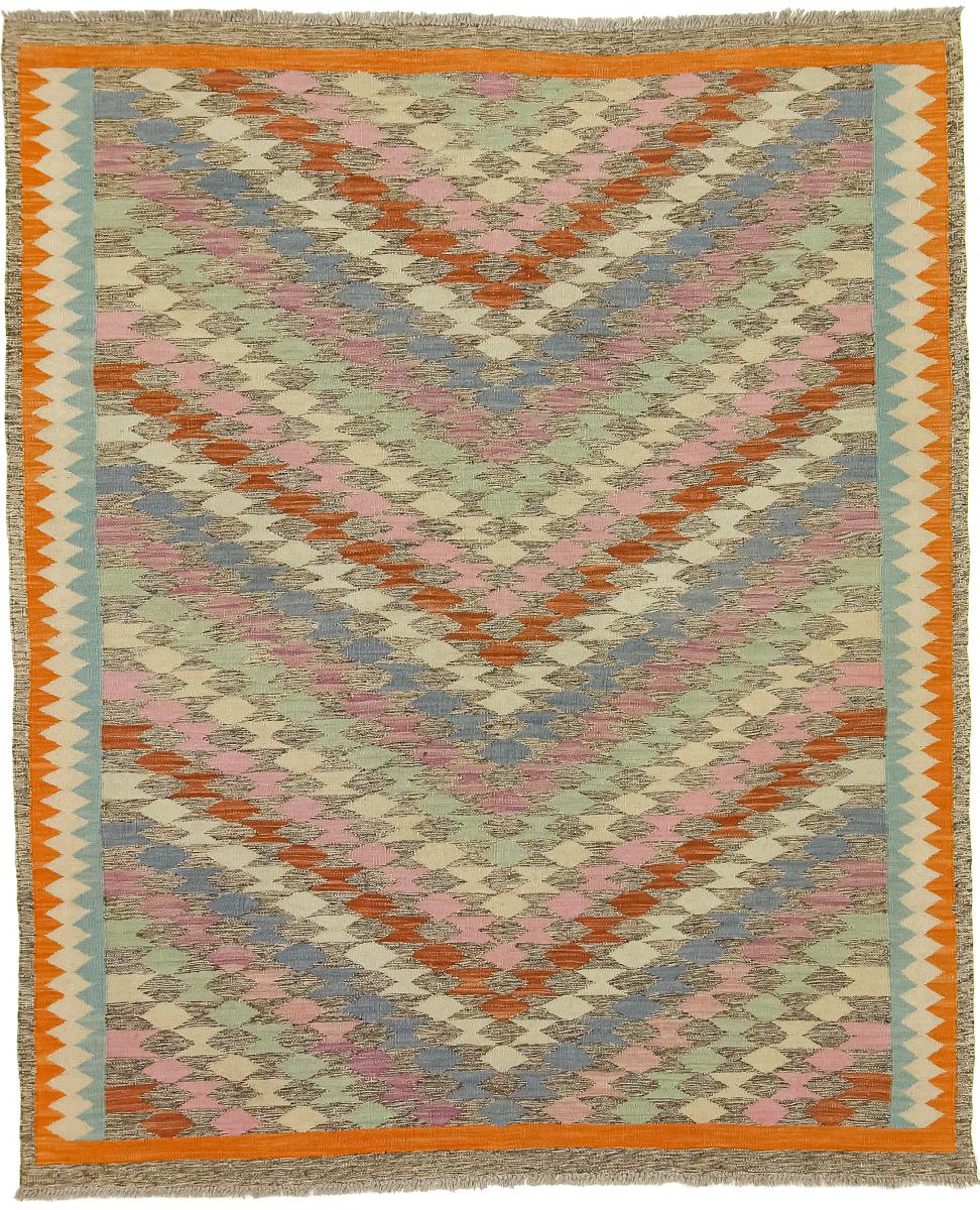 Tapis afghan Kilim Afghan 192x161 192x161, Tapis persan Tissé à la main