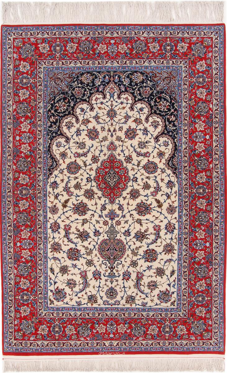 Covor persan Isfahan Urzeală de Mătase 221x151 221x151, Covor persan Lucrate de mână