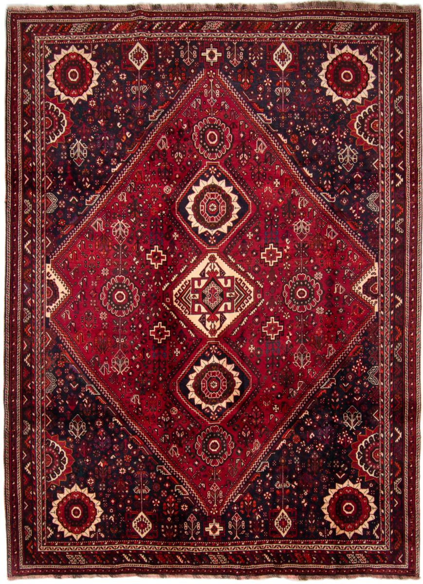 Persian Rug Shiraz 10'4"x7'6" 10'4"x7'6", Persian Rug Knotted by hand
