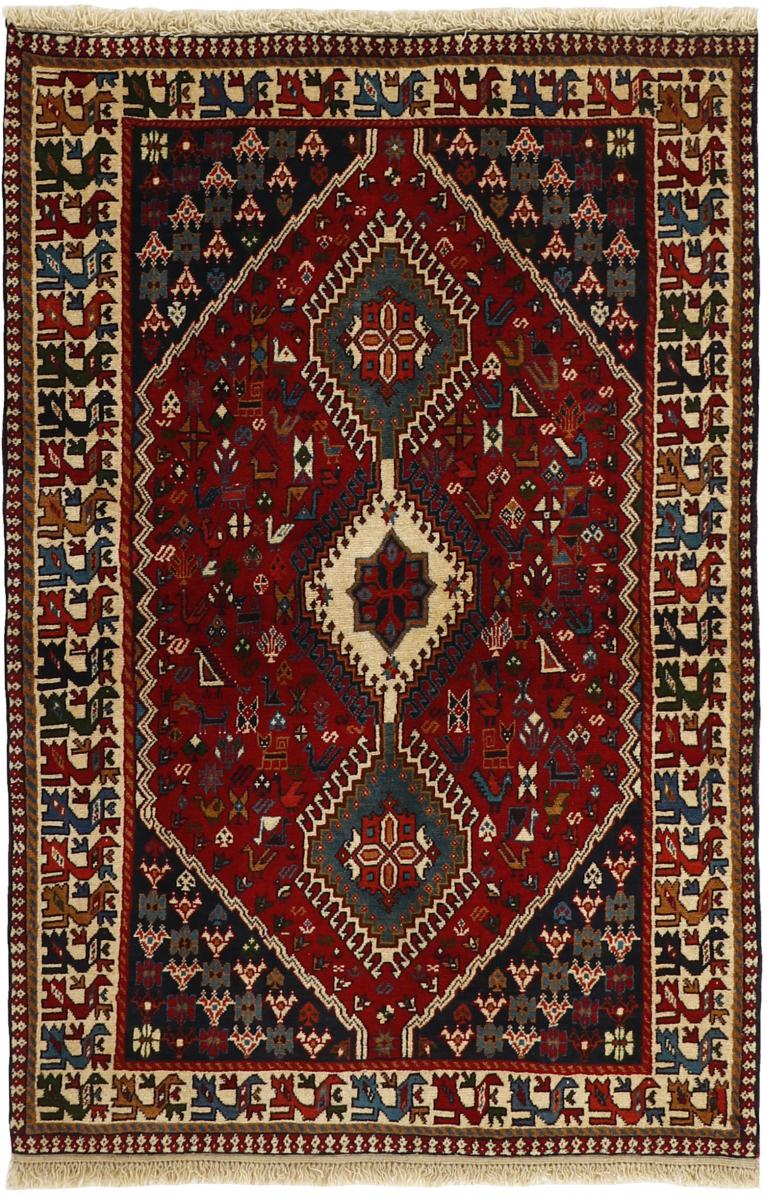 Tapis persan Yalameh 154x101 154x101, Tapis persan Noué à la main