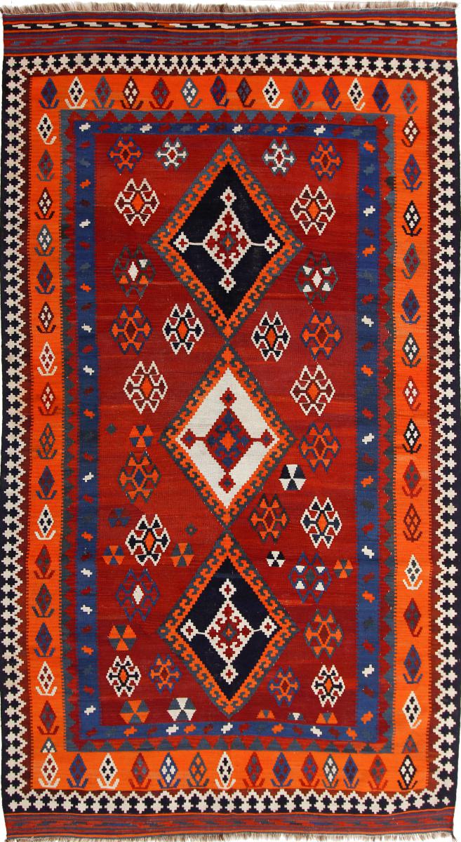 Persian Rug Kilim Fars Ghashghai 10'4"x5'9" 10'4"x5'9", Persian Rug Knotted by hand