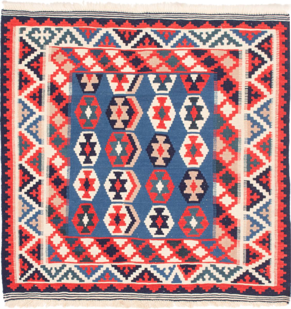 Tapis persan Kilim Fars 104x106 104x106, Tapis persan Tissé à la main