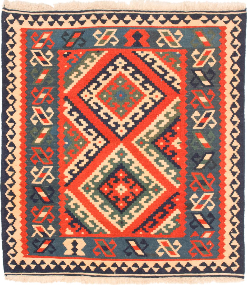  ペルシャ絨毯 キリム Fars 112x103 112x103,  ペルシャ絨毯 手織り