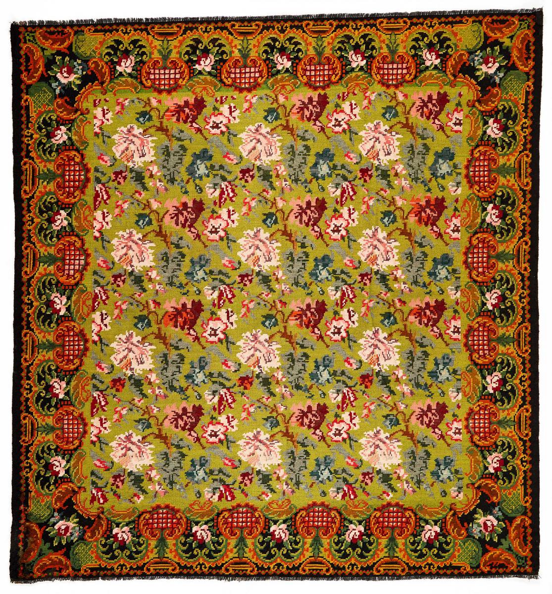 Tapis Kelim Moderne Tissé Main - 232 X 152 Cm, Laine/coton, Bleu Gris, Neuf Sans étiquette